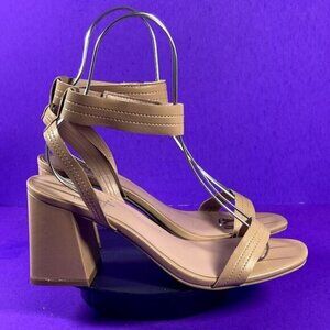 Linea Paolo Nude Ankle Strap Dress Sandals Women's Shoe Size 9-NEW